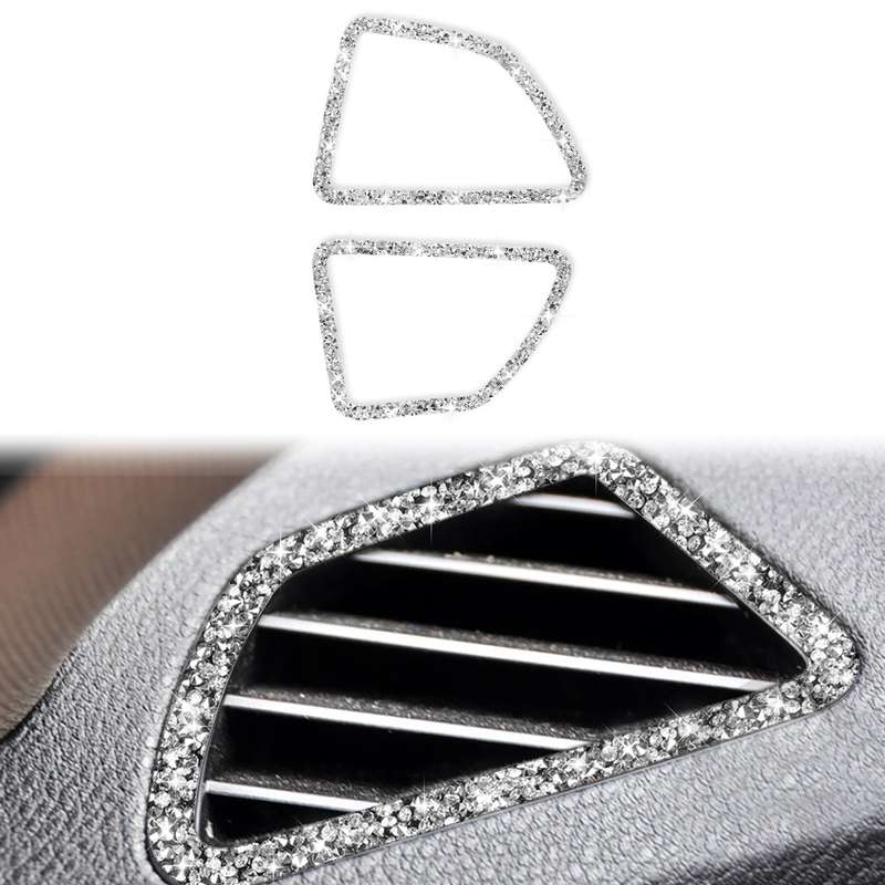 For BMW X5 E70 / X6 E71 2008-2013 Car Dashboard Air Outlet Diamond Decoration Sticker, Left Drive