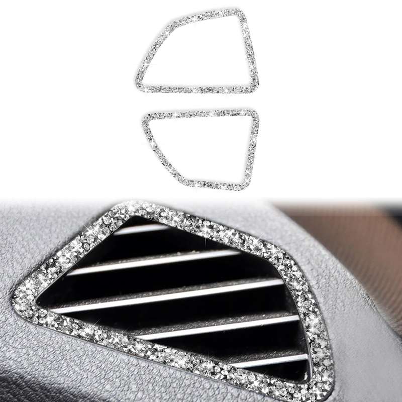 For BMW X5 E70 / X6 E71 2008-2013 Car Dashboard Air Outlet Diamond Decoration Sticker, Right Drive