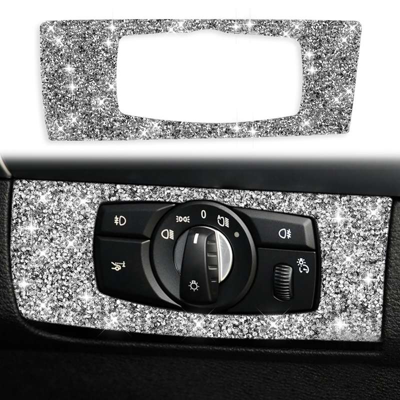 For BMW X5 E70 / X6 E71 2008-2013 Car Headlight Panel Diamond Decoration Sticker, Right Drive