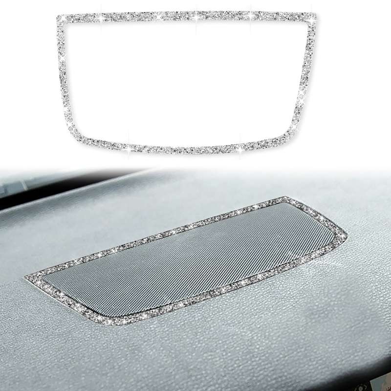 For BMW X5 E70 / X6 E71 2008-2013 Car Dashboard Horn Frame Diamond Decoration Sticker, Left and Righ