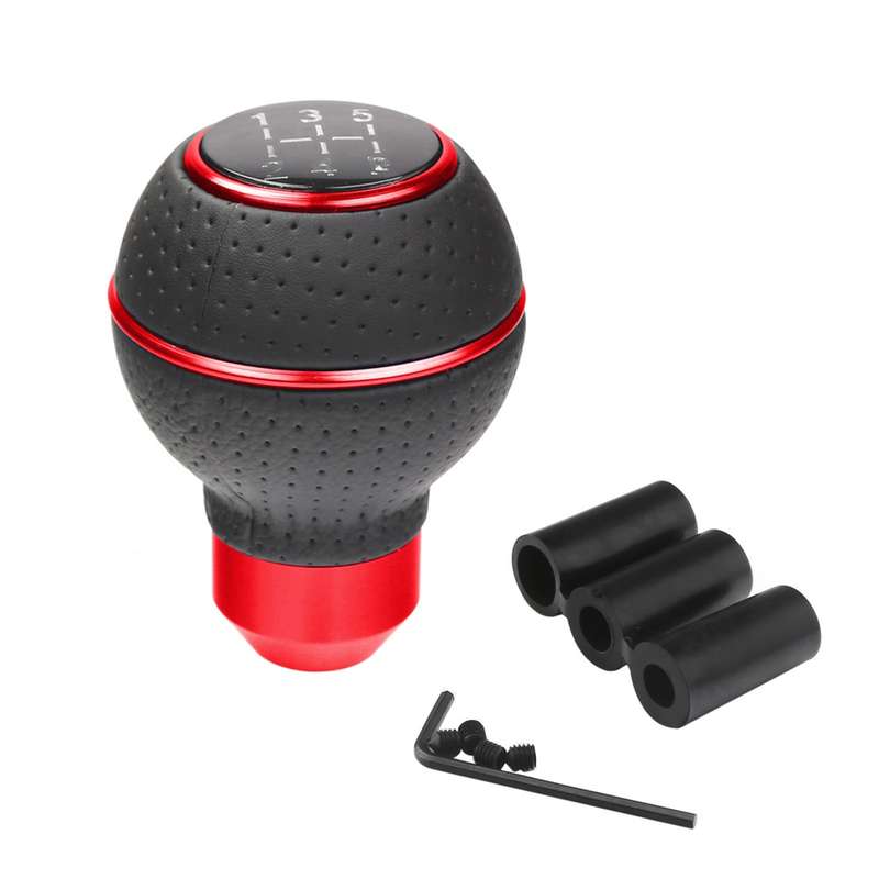 Universal Car Manual Gear Shift Lever 5-speed Shifter Knob(Red)