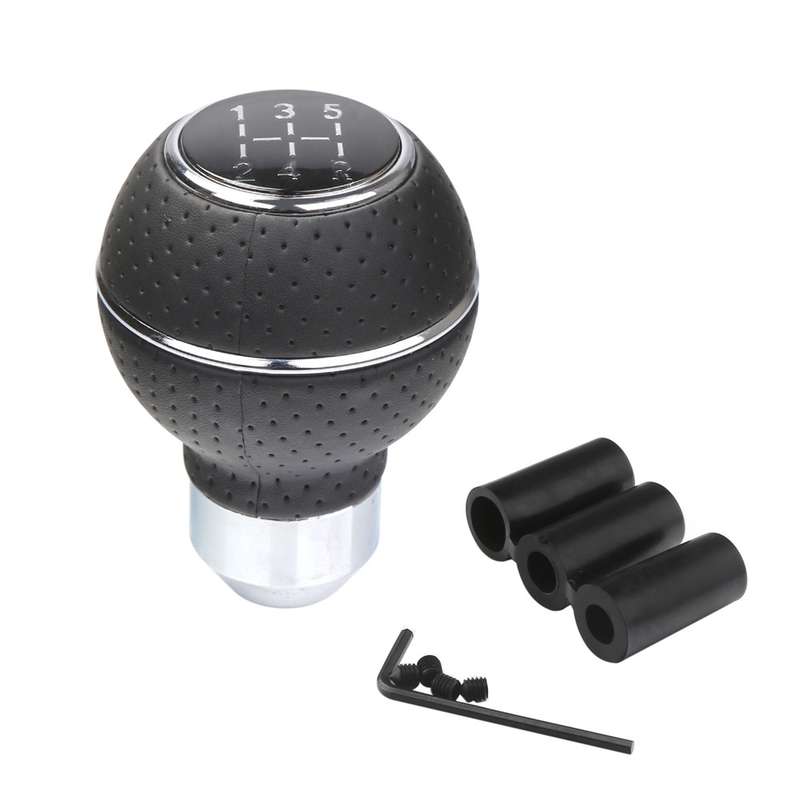 Universal Car Manual Gear Shift Lever 5-speed Shifter Knob(Silver)