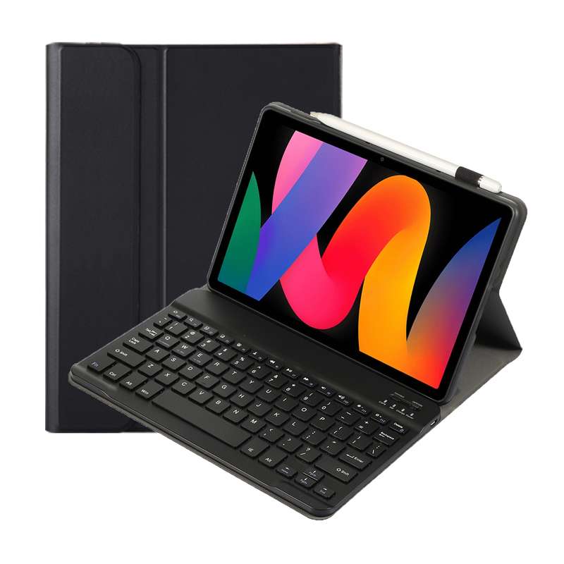 For Xiaomi Redmi Pad SE 11 inch A0N9 Lambskin Texture Ultra-thin Detachable Bluetooth Keyboard Leath