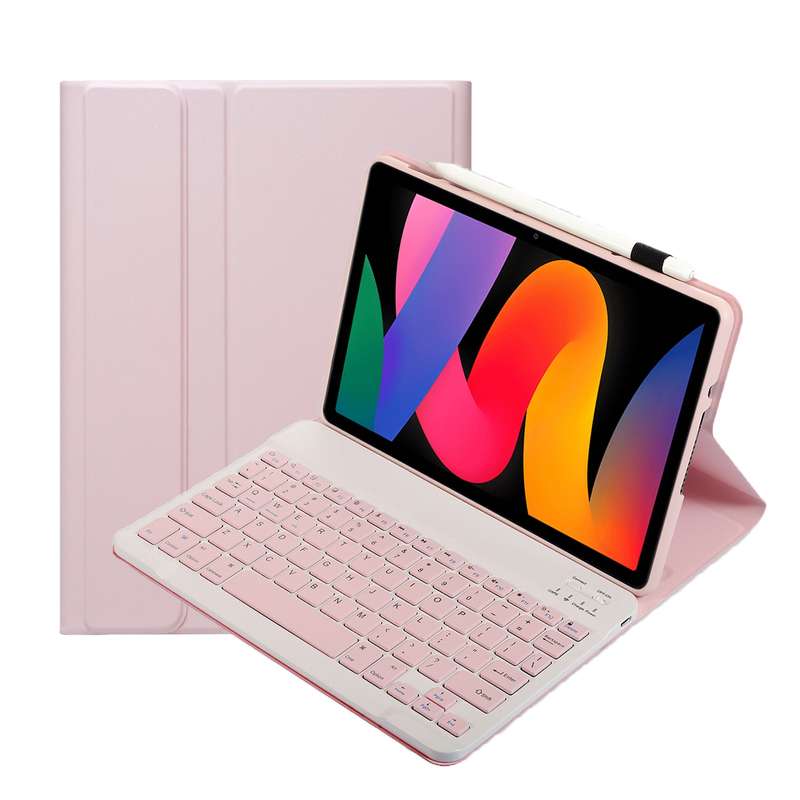 For Xiaomi Redmi Pad SE 11 inch A0N9 Lambskin Texture Ultra-thin Detachable Bluetooth Keyboard Leath
