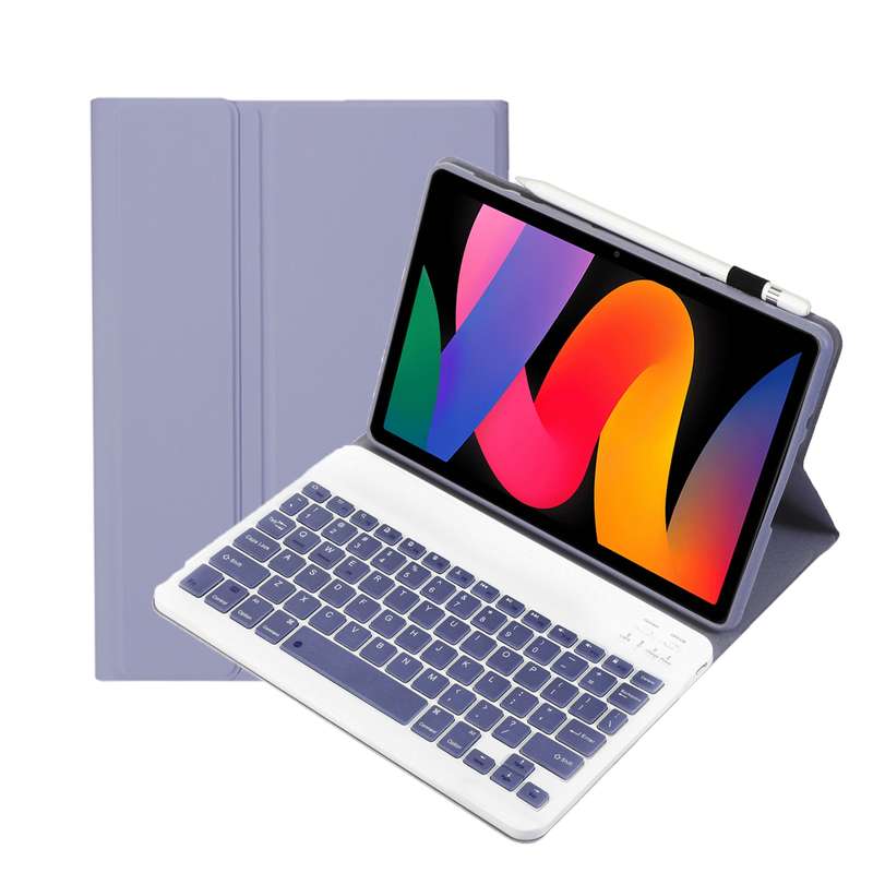 For Xiaomi Redmi Pad SE 11 inch A0N9 Lambskin Texture Ultra-thin Detachable Bluetooth Keyboard Leath
