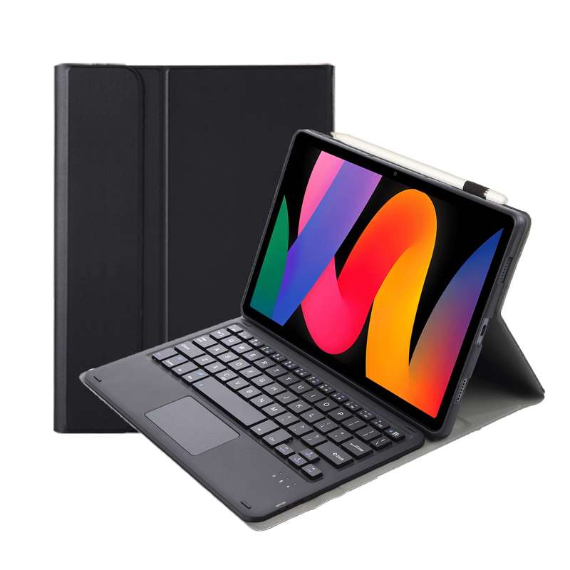 For Xiaomi Redmi Pad SE 11 inch A0N9-A Lambskin Texture Ultra-thin Detachable Bluetooth Keyboard Lea
