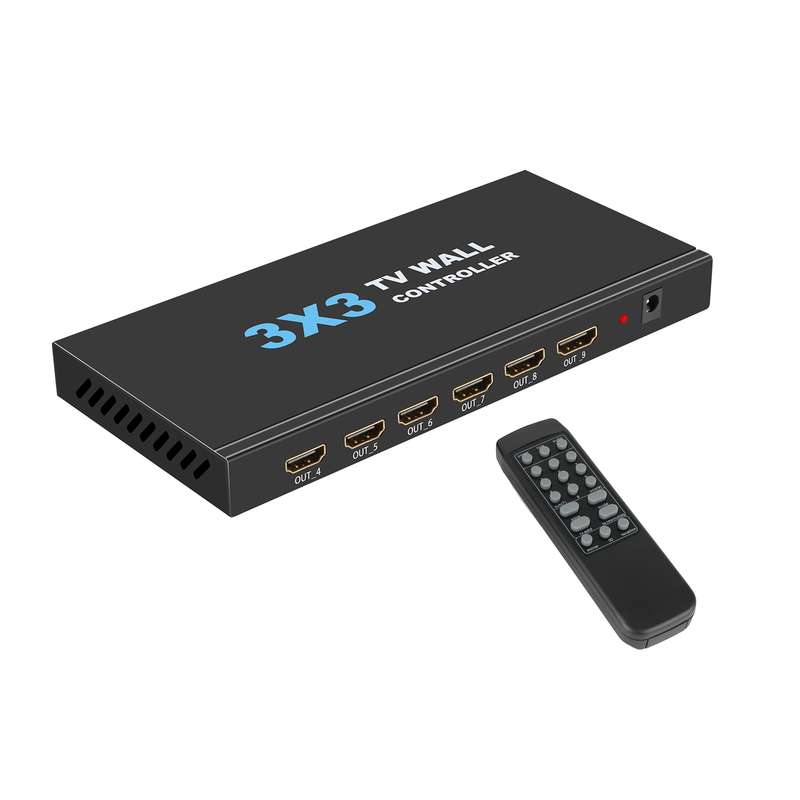NK-330 3x3 4K 9 Screen HDMI DVI TV Video Wall Controller Splitter Multi Video Screen Processor Splic