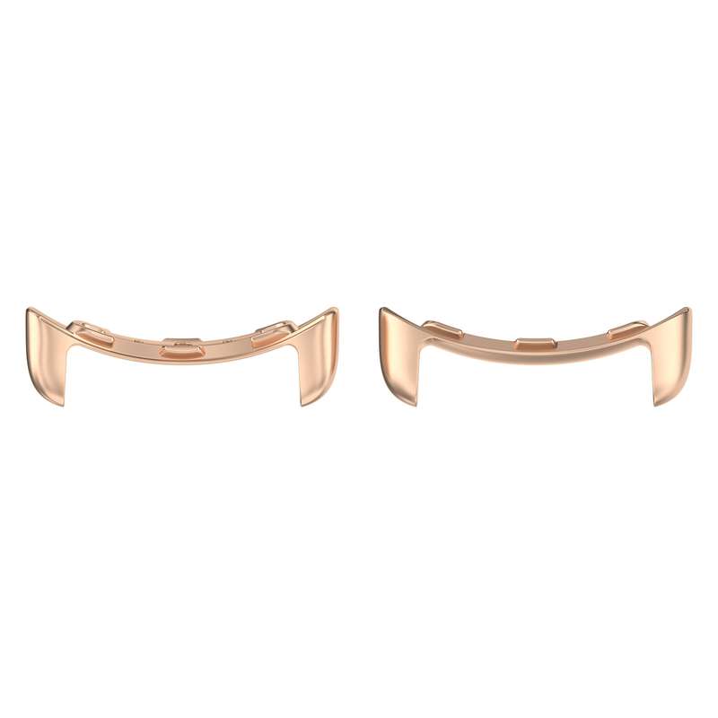 For Google Pixel Watch 2 1 Pair Stainless Steel Metal Watch Band Connector(Rose Gold)