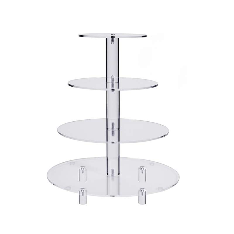 YX064 4 Tier Acrylic Circular Cupcake Stand