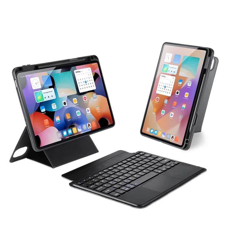 For Xiaomi Pad 5 / 5 Pro DUX DUCIS DK Floating Magnetic Keyboard Leather Tablet Case with Holder(Bla