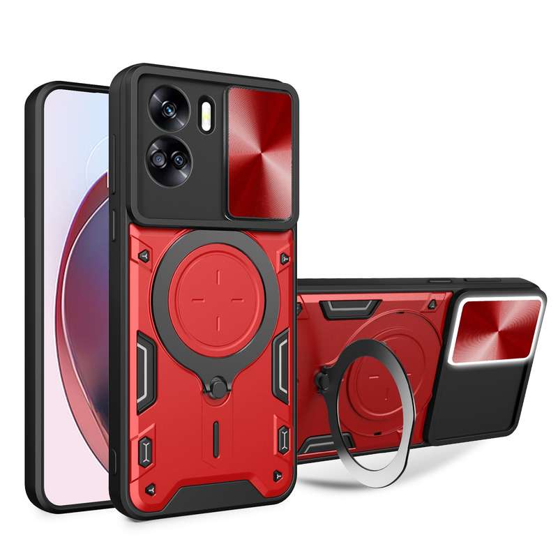 For Honor 90 Lite 5G CD Texture Sliding Camshield Magnetic Holder Phone Case(Pink)