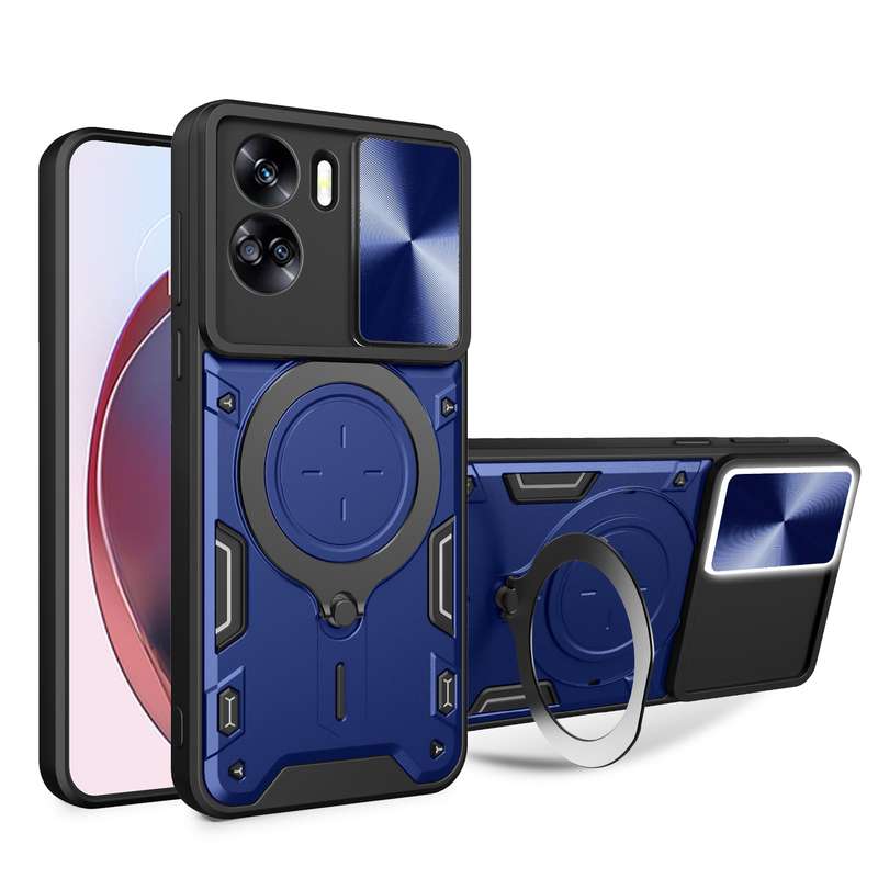 For Honor 90 Lite 5G CD Texture Sliding Camshield Magnetic Holder Phone Case(Pink)