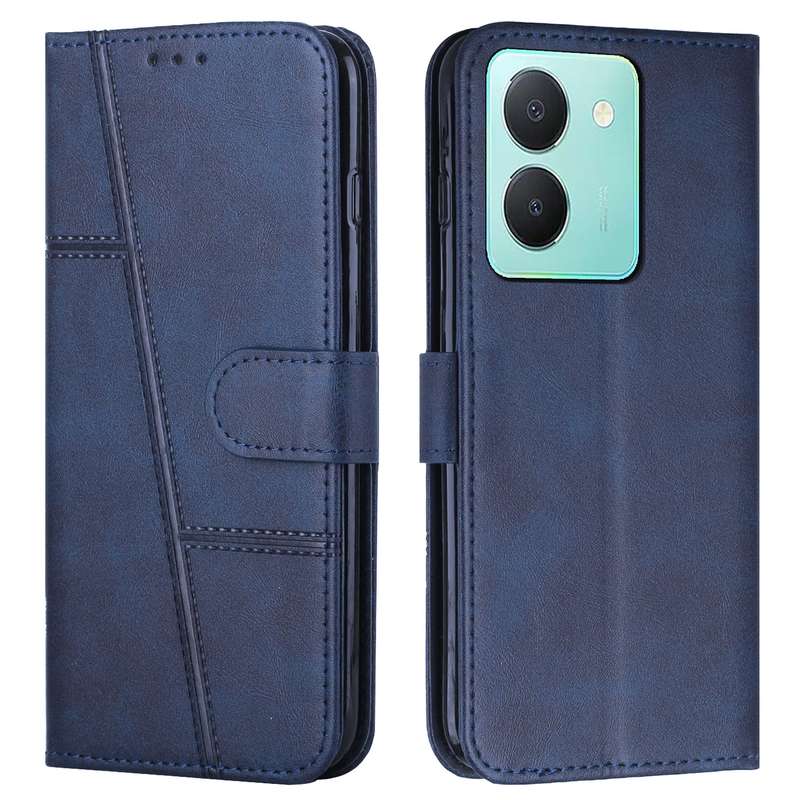 For vivo Y78 5G / Y36 Stitching Calf Texture Buckle Leather Phone Case(Pink)