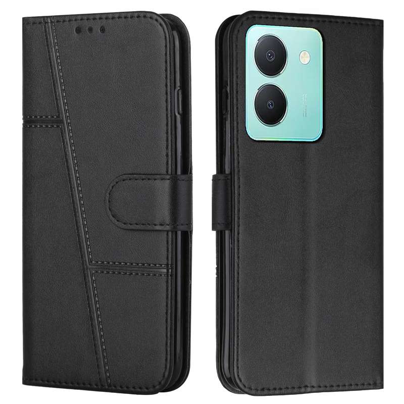 For vivo Y78 5G / Y36 Stitching Calf Texture Buckle Leather Phone Case(Pink)