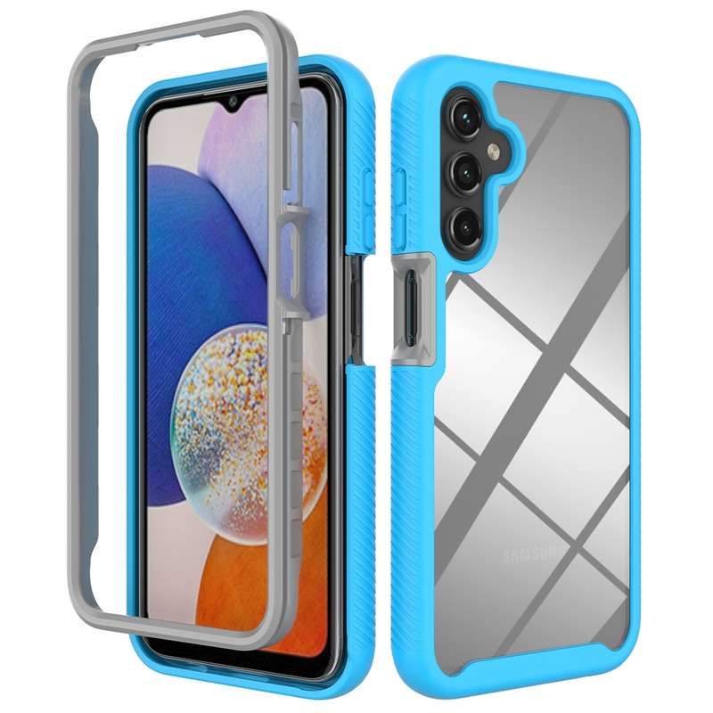 For Samsung Galaxy A15 5G Starry Sky Solid Color Shockproof TPU Clear PC Phone Case(Black)