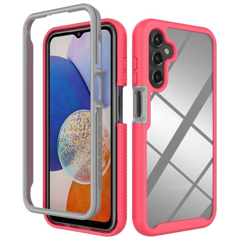 For Samsung Galaxy A15 5G Starry Sky Solid Color Shockproof TPU Clear PC Phone Case(Black)