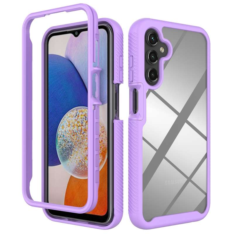 For Samsung Galaxy A15 5G Starry Sky Solid Color Shockproof TPU Clear PC Phone Case(Black)
