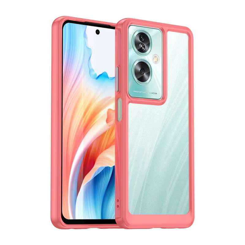 For OPPO A79 5G Colorful Series Acrylic Hybrid TPU Phone Case(Black)