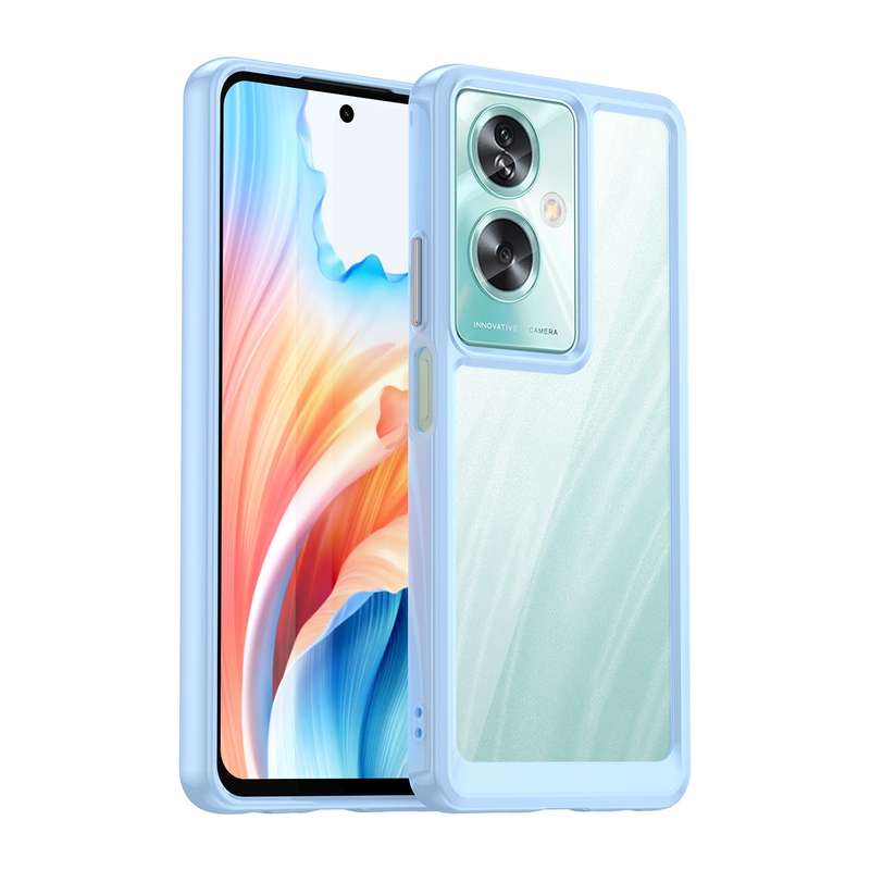 For OPPO A79 5G Colorful Series Acrylic Hybrid TPU Phone Case(Black)