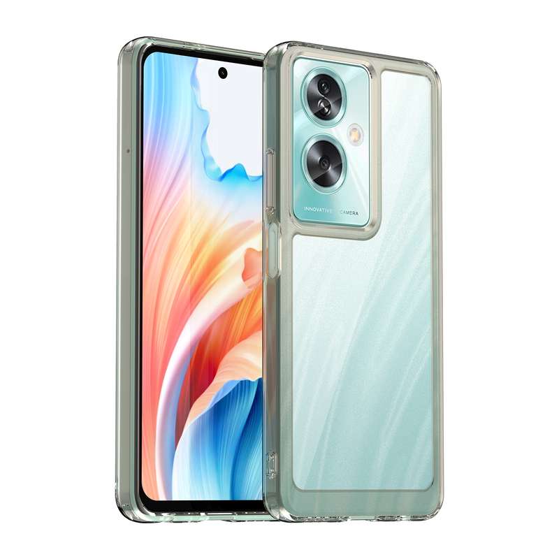 For OPPO A79 5G Colorful Series Acrylic Hybrid TPU Phone Case(Black)