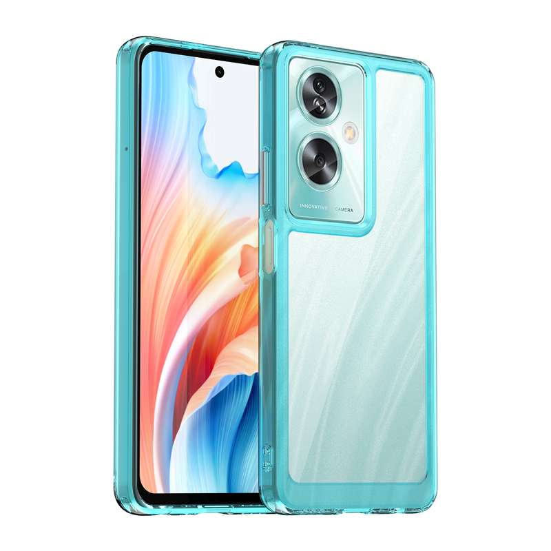 For OPPO A79 5G Colorful Series Acrylic Hybrid TPU Phone Case(Black)