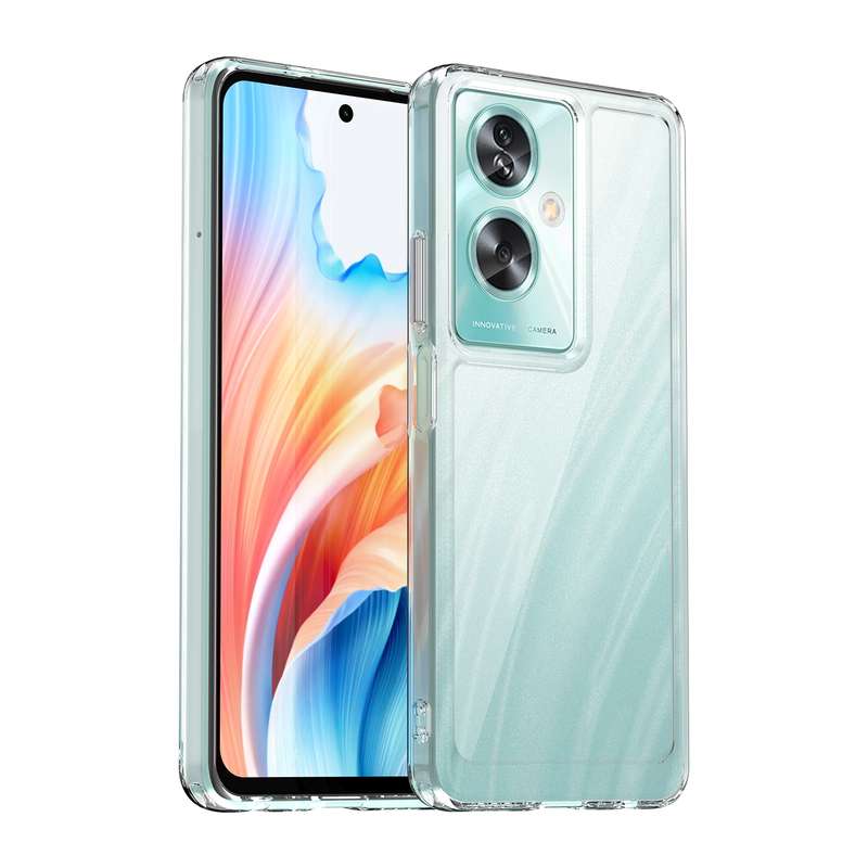 For OPPO A79 5G Colorful Series Acrylic Hybrid TPU Phone Case(Black)