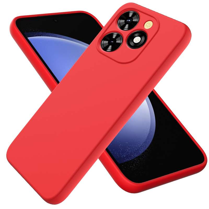 For Tecno Spark 20 Pro Solid Color Liquid Silicone Dropproof Full Coverage Protective Case(Black)