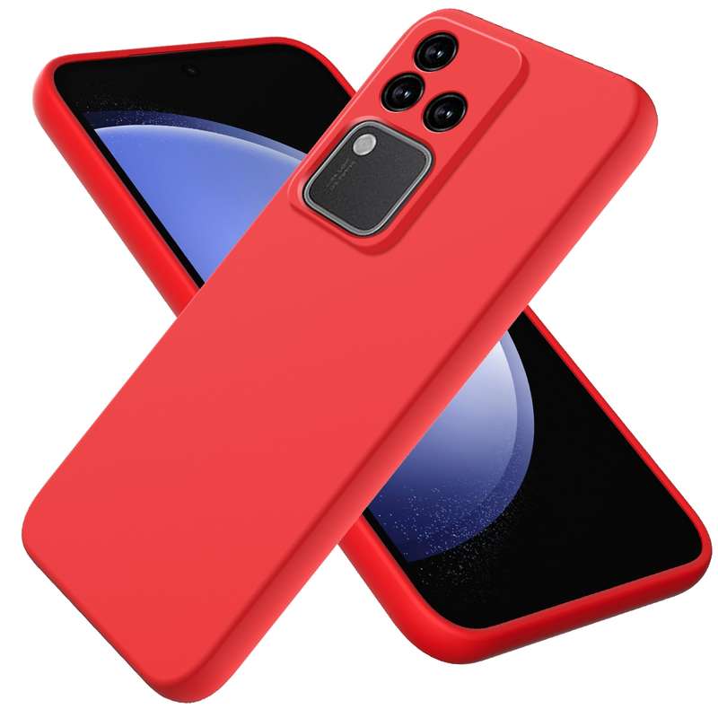 For vivo S18 / S18 Pro / V30 / V30 Pro Solid Color Liquid Silicone Dropproof Full Coverage Phone Cas
