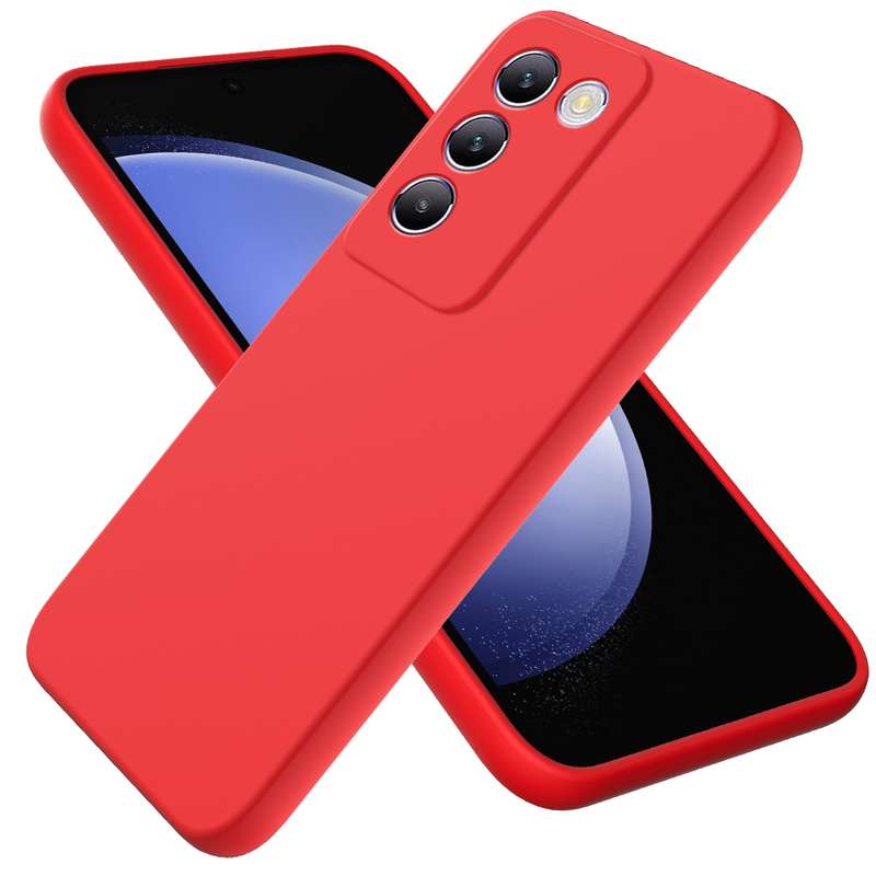 For vivo V40 SE / V30 Lite ME Solid Color Liquid Silicone Dropproof Full Coverage Phone Case(Re