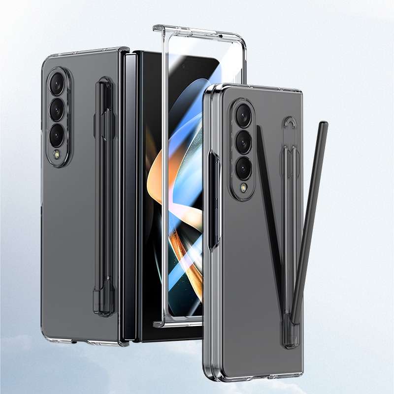 For Samsung Galaxy Z Fold4 5G Integrated Skin Feel PC Phone Case with Pen / Pen Box(Black)