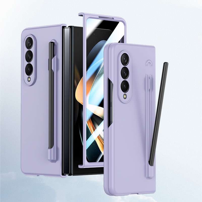 For Samsung Galaxy Z Fold4 5G Integrated Skin Feel PC Phone Case with Pen / Pen Box(Black)