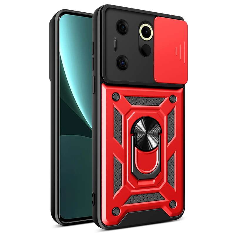 For Tecno Camon 20 Premier Sliding Camera Cover Design TPU+PC Phone Case(Silver)