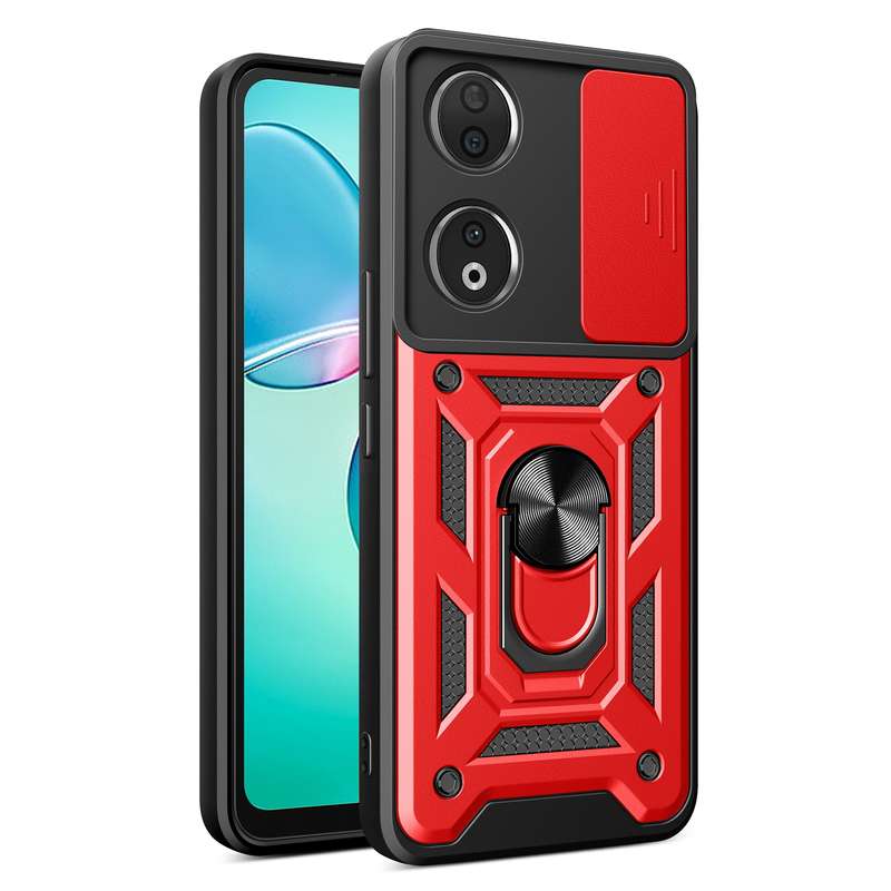 For Honor 90 5G Sliding Camera Cover Design TPU+PC Phone Case(Blue)