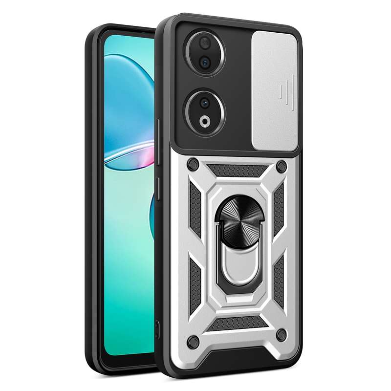 For Honor 90 5G Sliding Camera Cover Design TPU+PC Phone Case(Blue)