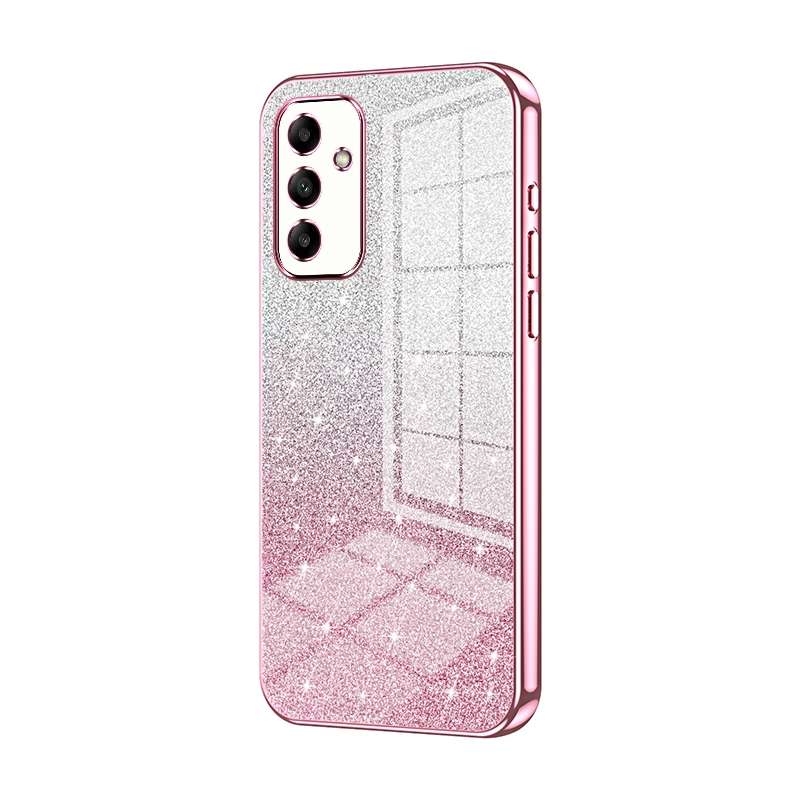 For Samsung Galaxy A05s Gradient Glitter Powder Electroplated Phone Case(Green)