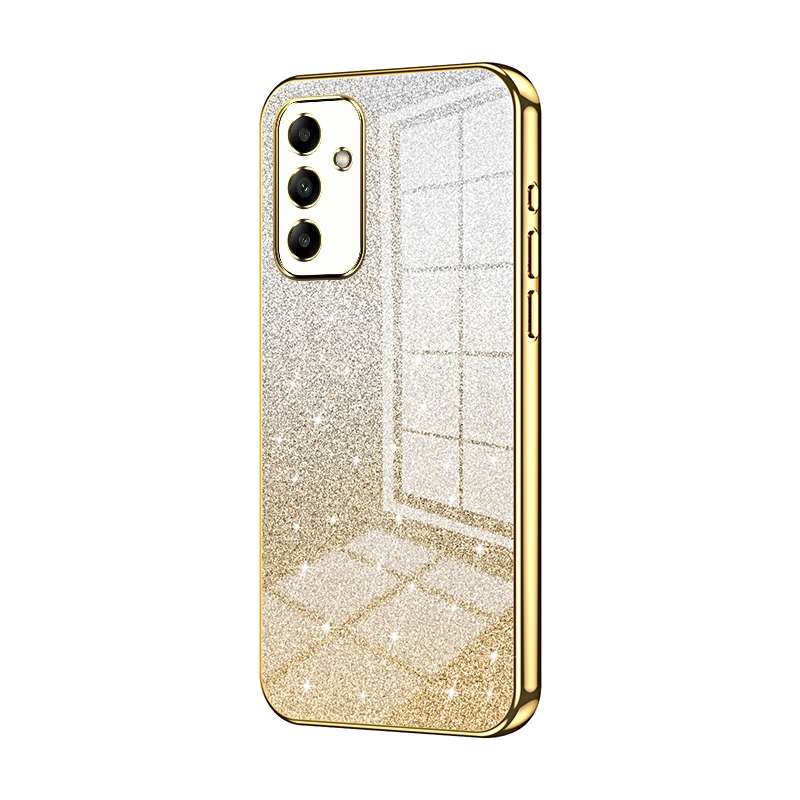 For Samsung Galaxy A05s Gradient Glitter Powder Electroplated Phone Case(Green)