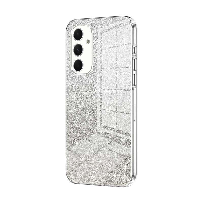For Samsung Galaxy A54 5G Gradient Glitter Powder Electroplated Phone Case(Blue)
