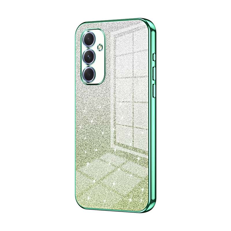 For Samsung Galaxy A54 5G Gradient Glitter Powder Electroplated Phone Case(Blue)