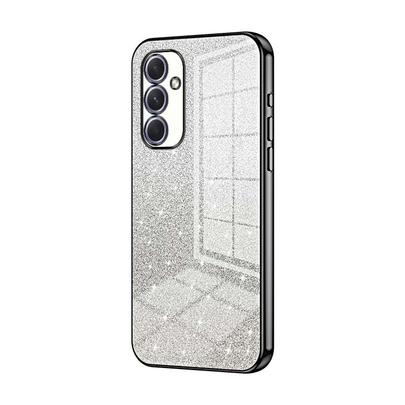 For Samsung Galaxy A54 5G Gradient Glitter Powder Electroplated Phone Case(Blue)
