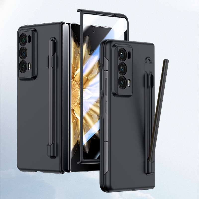For Honor Magic V2 Integrated Skin Feel PC Phone Case with Pen / Pen Box(Green)