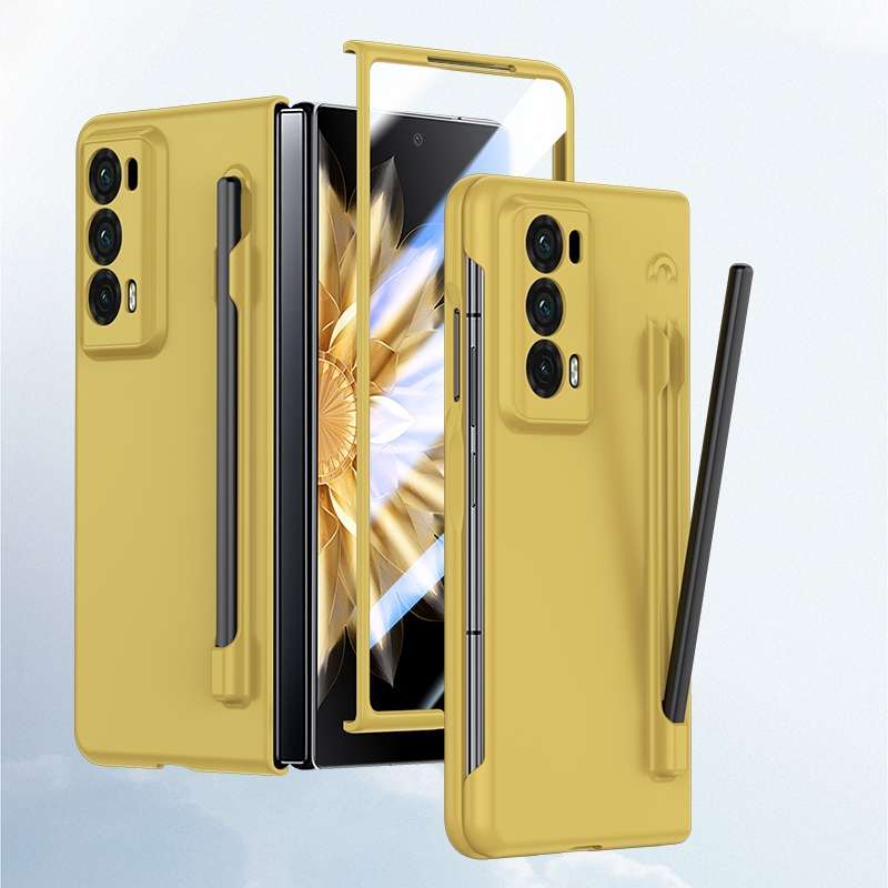 For Honor Magic V2 Integrated Skin Feel PC Phone Case with Pen / Pen Box(Green)