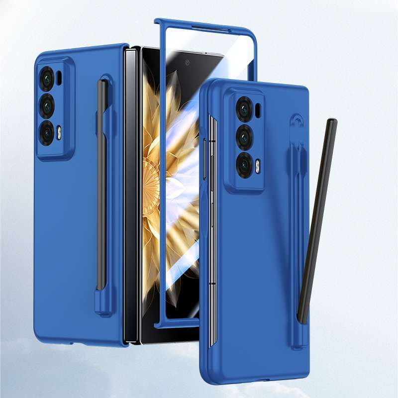 For Honor Magic V2 Integrated Skin Feel PC Phone Case with Pen / Pen Box(Green)
