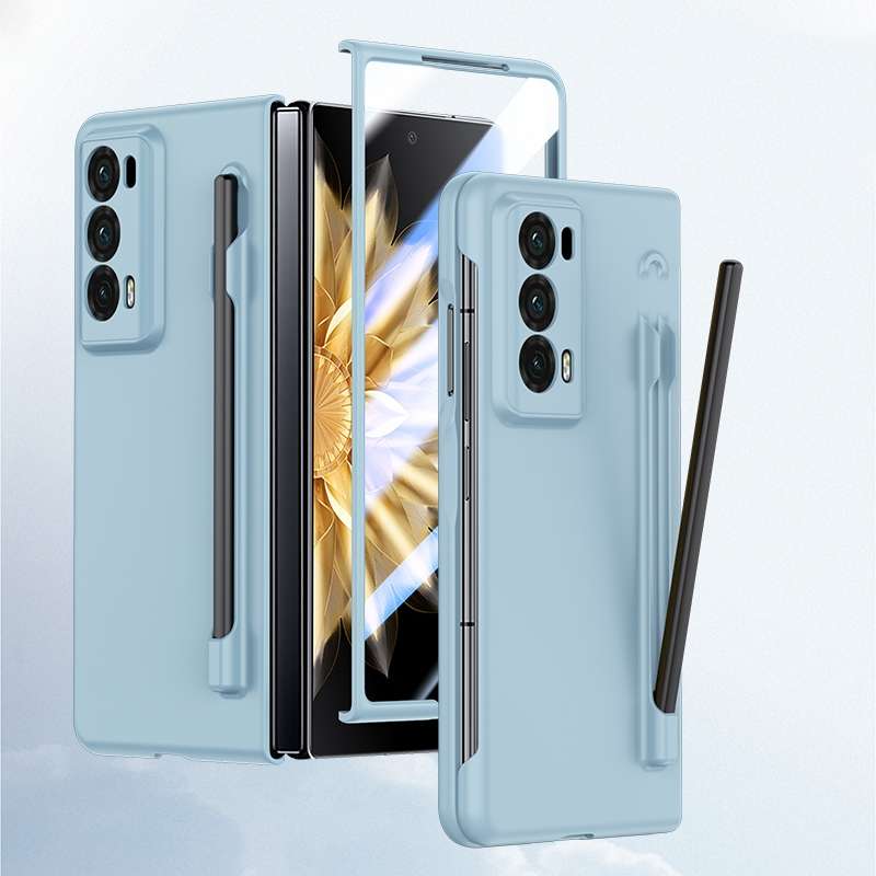 For Honor Magic V2 Integrated Skin Feel PC Phone Case with Pen / Pen Box(Green)