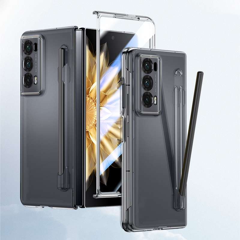 For Honor Magic V2 Integrated Skin Feel PC Phone Case with Pen / Pen Box(Green)
