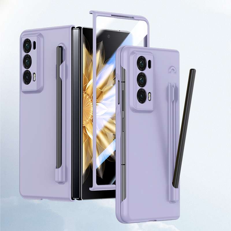 For Honor Magic V2 Integrated Skin Feel PC Phone Case with Pen / Pen Box(Green)