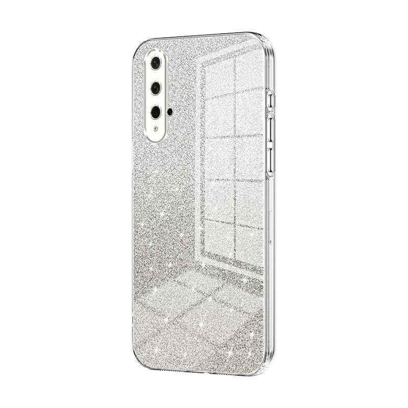 For Honor 20 / 20S / nova 5T Gradient Glitter Powder Electroplated Phone Case(Black)