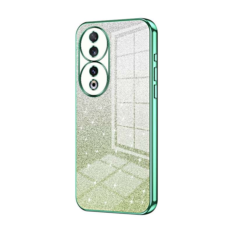 For Honor 90 Gradient Glitter Powder Electroplated Phone Case(Pink)