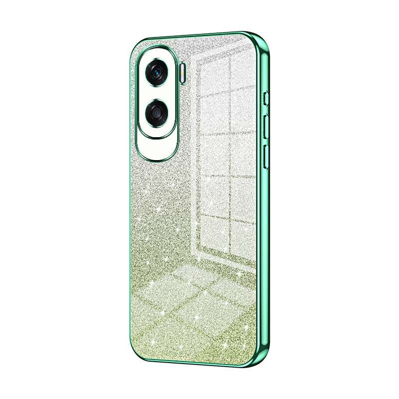 For Honor X50i / 90 Lite Gradient Glitter Powder Electroplated Phone Case(Transparent)