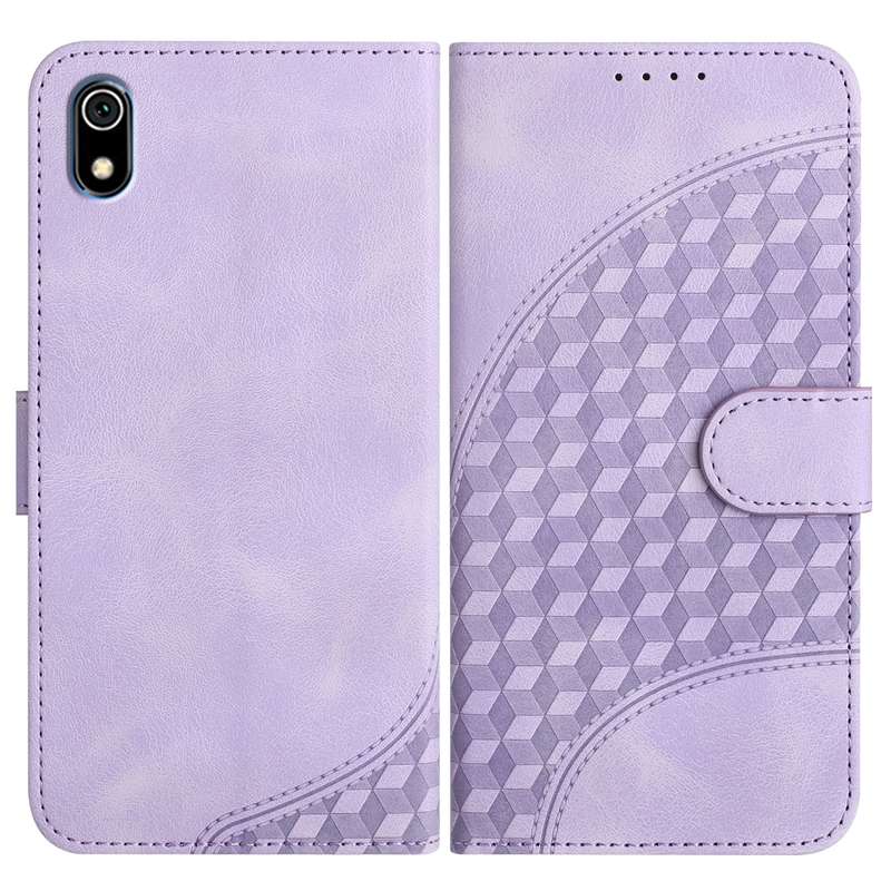 For Xiaomi Redmi 7A YX0060 Elephant Head Embossed Phone Leather Case with Lanyard(Light Purple)
