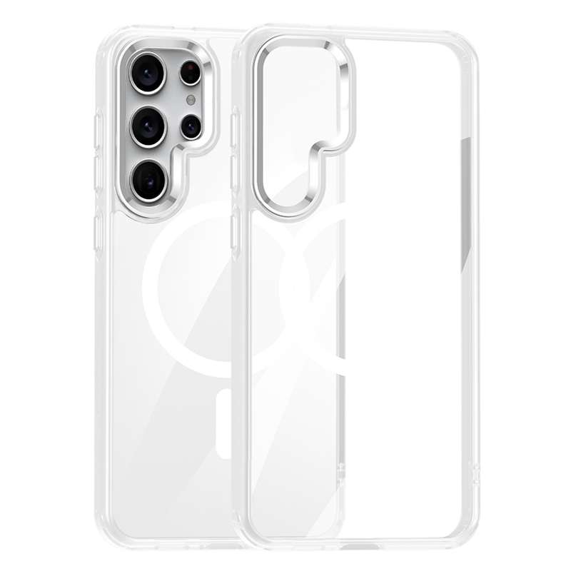 For Samsung Galaxy S24 Ultra 5G MagSafe Anti-fingerprint Highly Transparent PC Phone Case(Black)